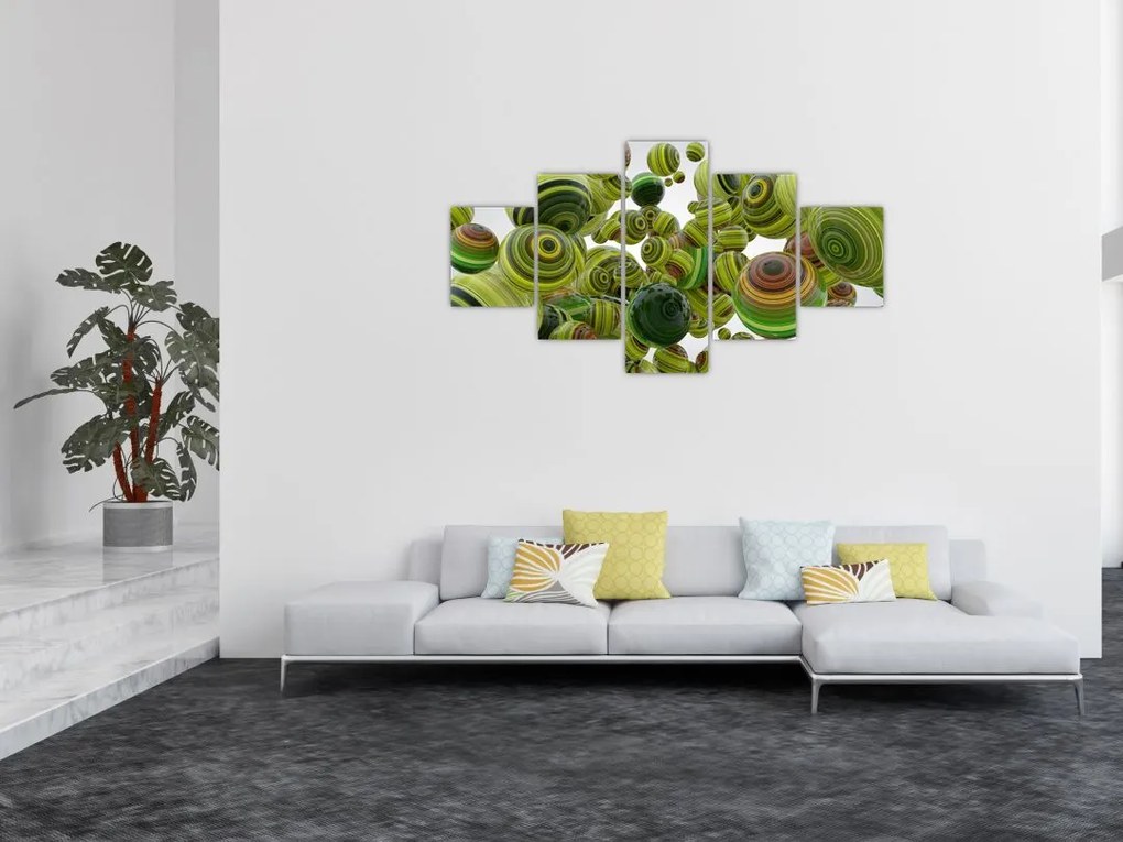 Obraz pasiastych kulek (125x70 cm)