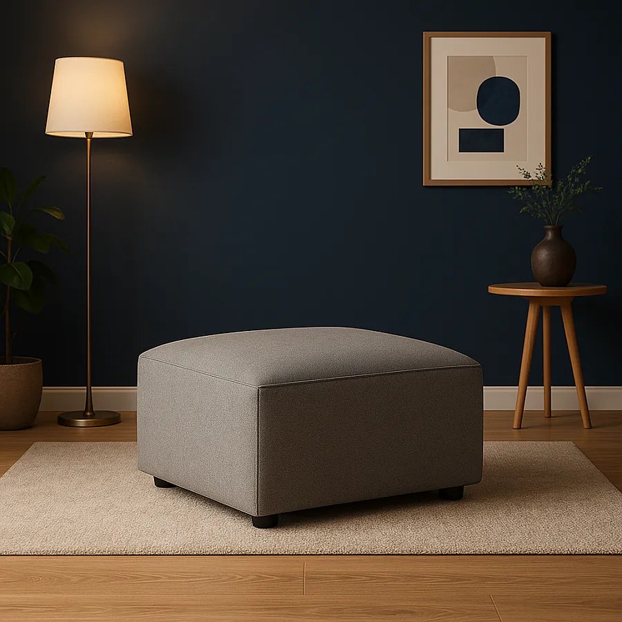 Pufa Cursal – 80 x 102 x 40 cm, szary Raven 7, nowoczesny design