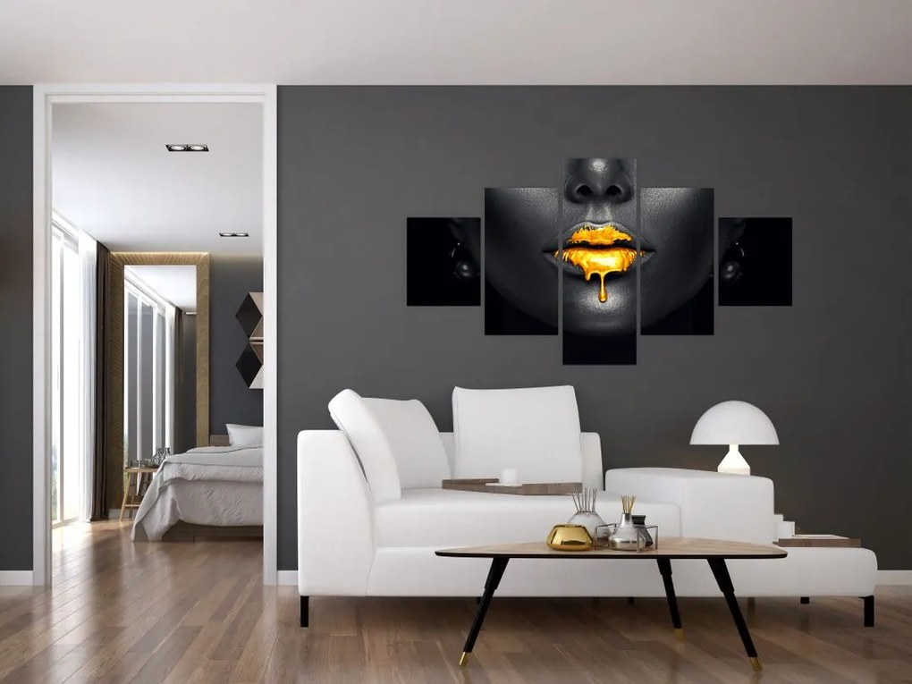 Obraz - Usta kobiety (125x70 cm)