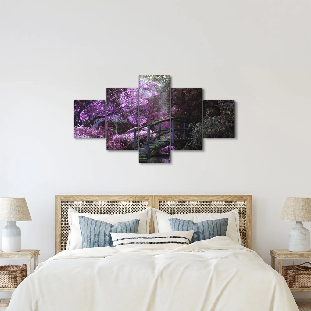 Obraz - fioletowe drzewa (125x70 cm)