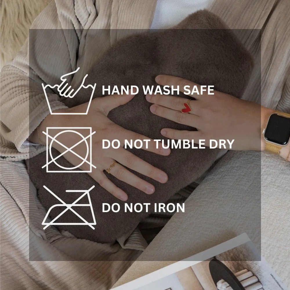 Szary termofor z mikropluszu 2 l Warmers – Tiseco Home Studio