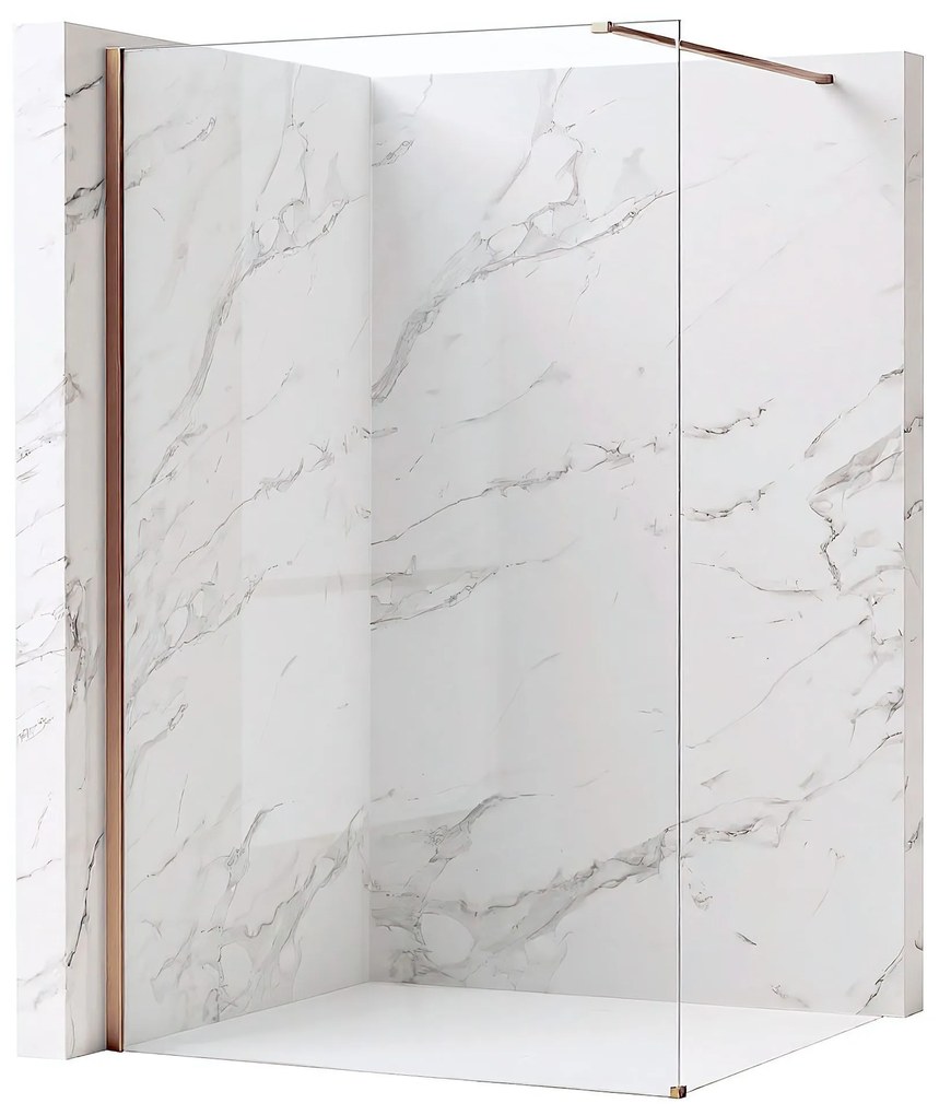 Kabina prysznicowa Walk-In Rea Flexi Transparent / Brush Copper 110