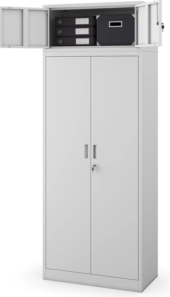 Nadstawka na szafę szara, 800x380x400 mm: EWA