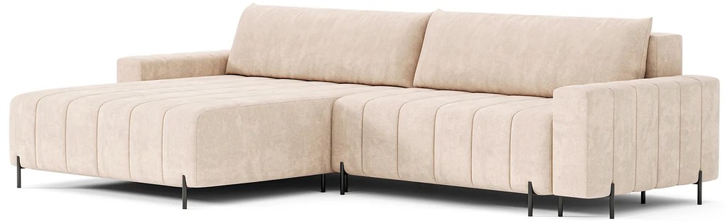 Narożnik FIERRO z funkcją spania w kolorze szarym 295 cm x 182 cm x 80 cm
