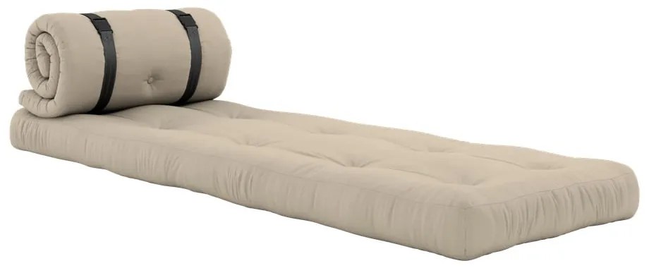 Beżowy fotel rozkładany odpowiedni na zewnątrz Karup Design OUT™ Buckle Up Beige