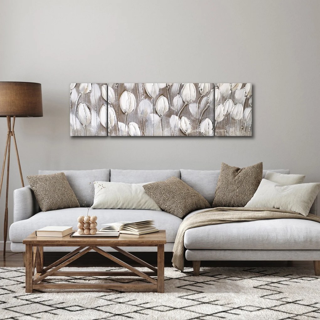 Obraz - Ułożone tulipany (170x50 cm)