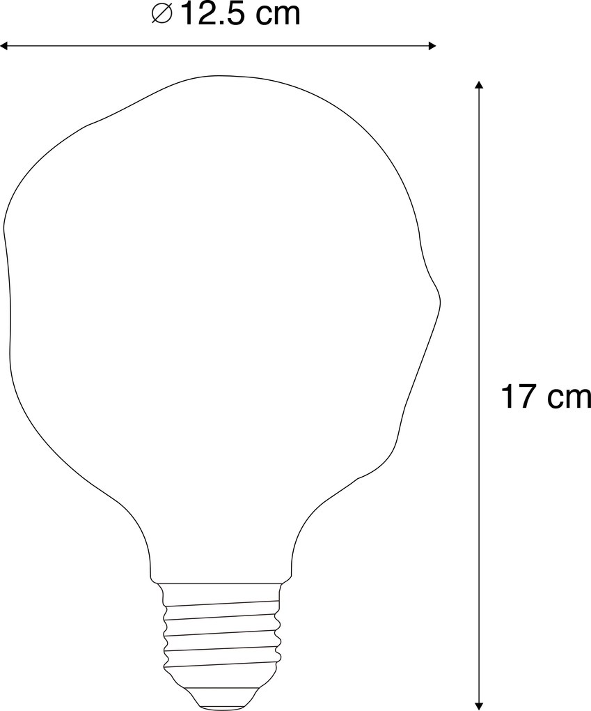 Ściemnialna żarówka LED E27 Spiral Filament G125 Rainbow 4W 200 lm 1800K