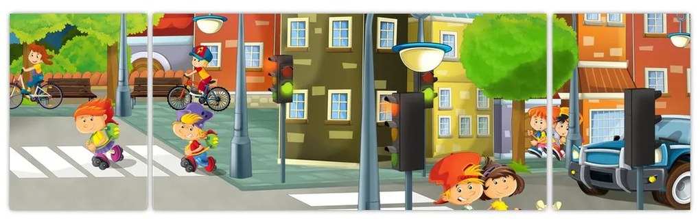 Obraz - Dziecięce miasteczko (170x50 cm)
