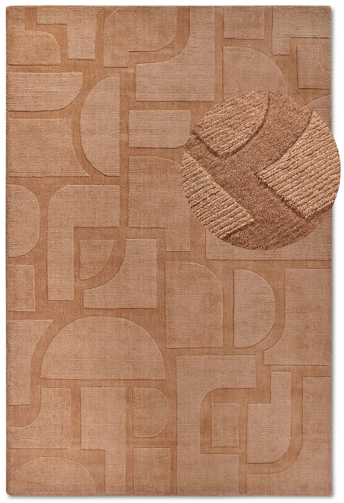 Dywan wełniany Villeroy &amp; Boch Alexis odcienie brązowego 80 cm x 150 cm