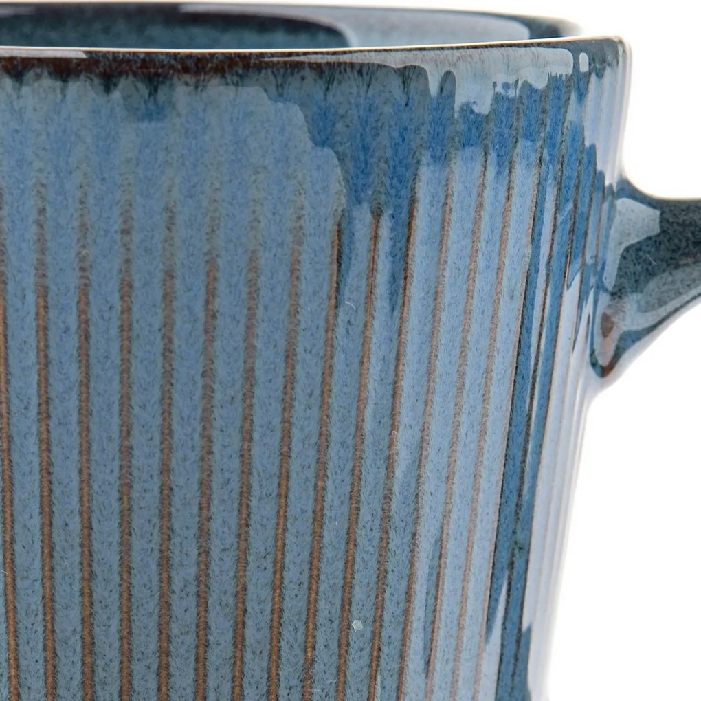 Zestaw 6 ceramicznych kubków Rustik 410 ml, niebieskie