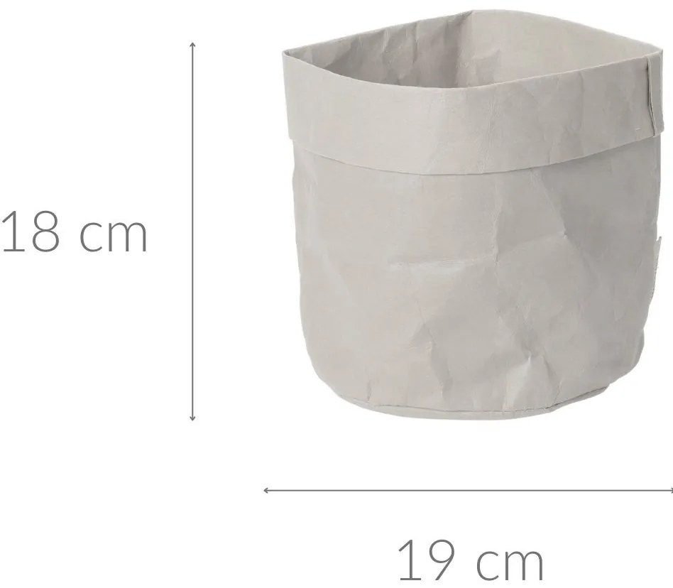 Osłonka na doniczkę gnieciony papier, 19 x 18 cm