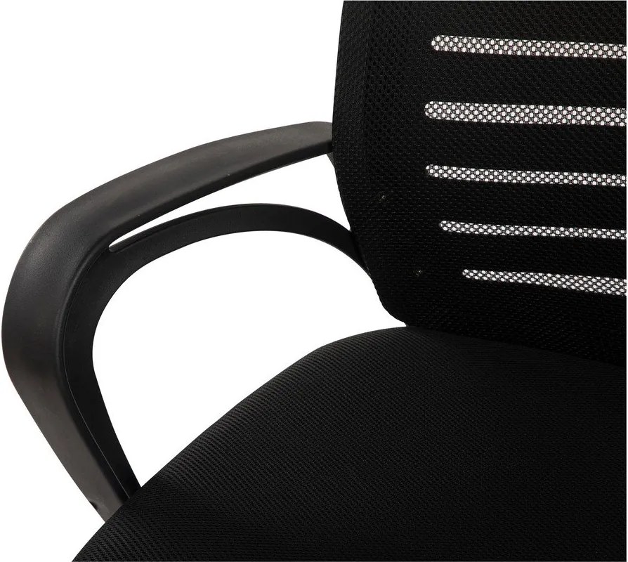 Czarne tapicerowane krzesło biurowe Evon – Bonami Essentials