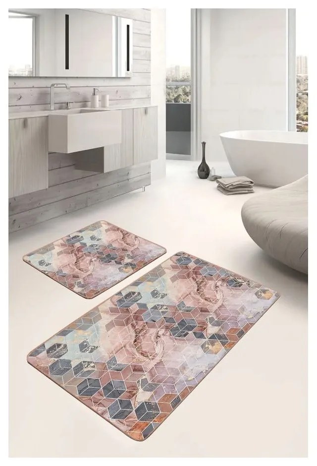 Aksamitne dywaniki łazienkowe zestaw 2 szt. 60x100 cm – Mila Home