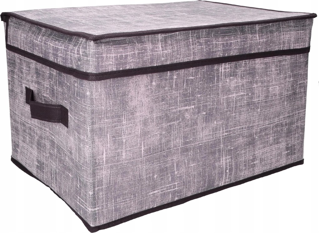 Organizer tekstylny Granatowy 60x40x30 cm z pokrywką pudełko do domu salonu