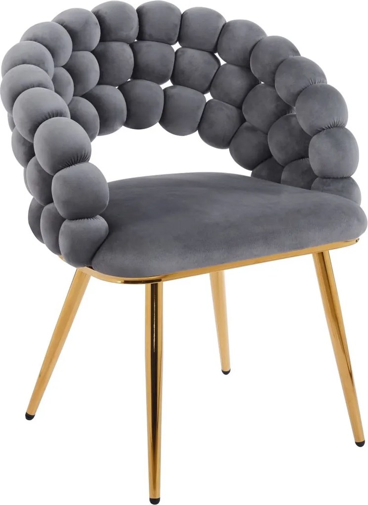 Designerskie krzesło typu Bubble z oparciem z kulek K20-FX, nogi złote