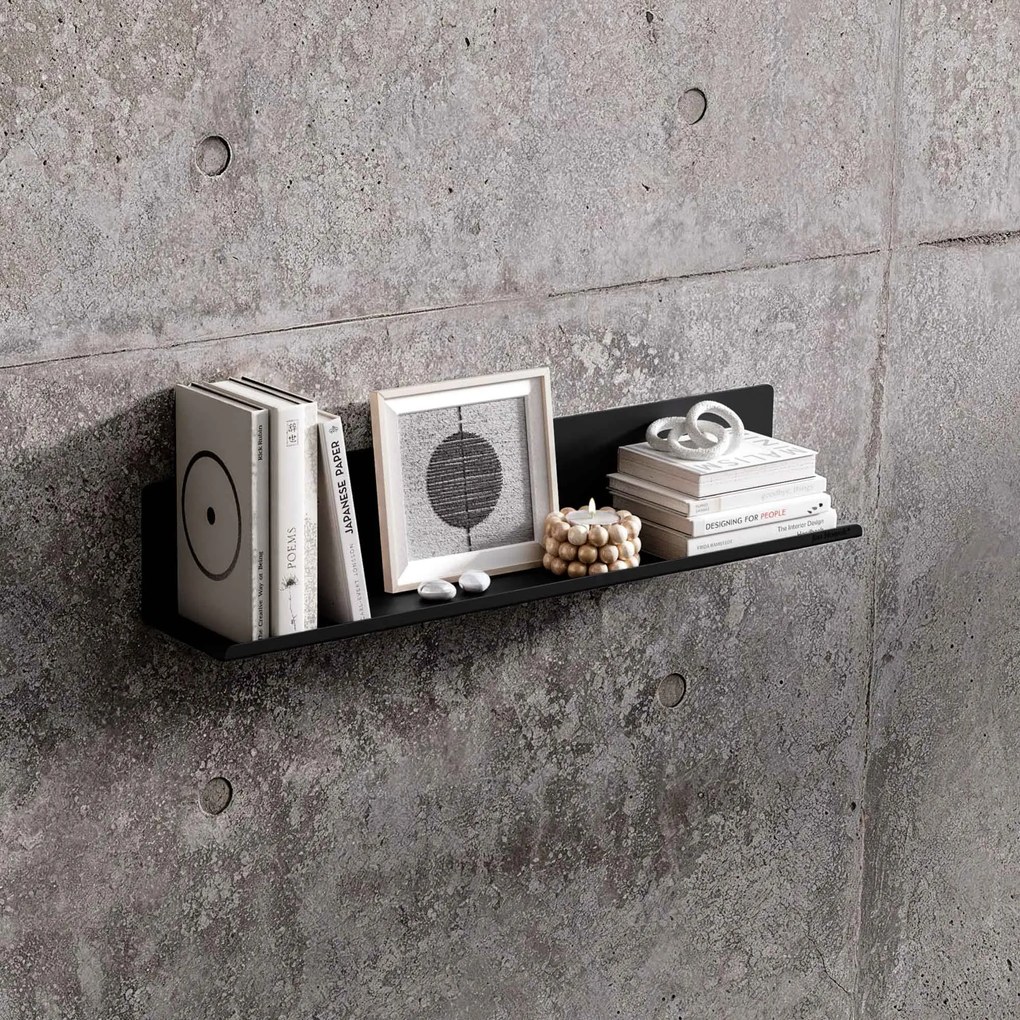 Półka wisząca JOANNE 700 mm, czarna