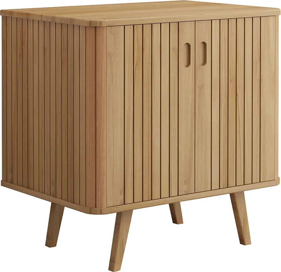 Szafka pod umywalkę na nóżkach z drewna tekowego - 80 cm - WAMENA