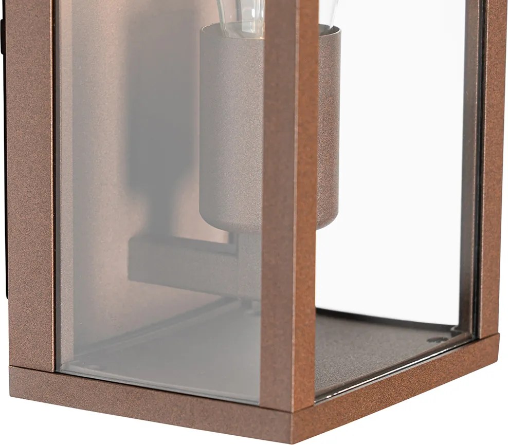 Inteligentna lampa ścienna rdzawo-brązowa 26 cm IP44 z WiFi ST64 - Charlois