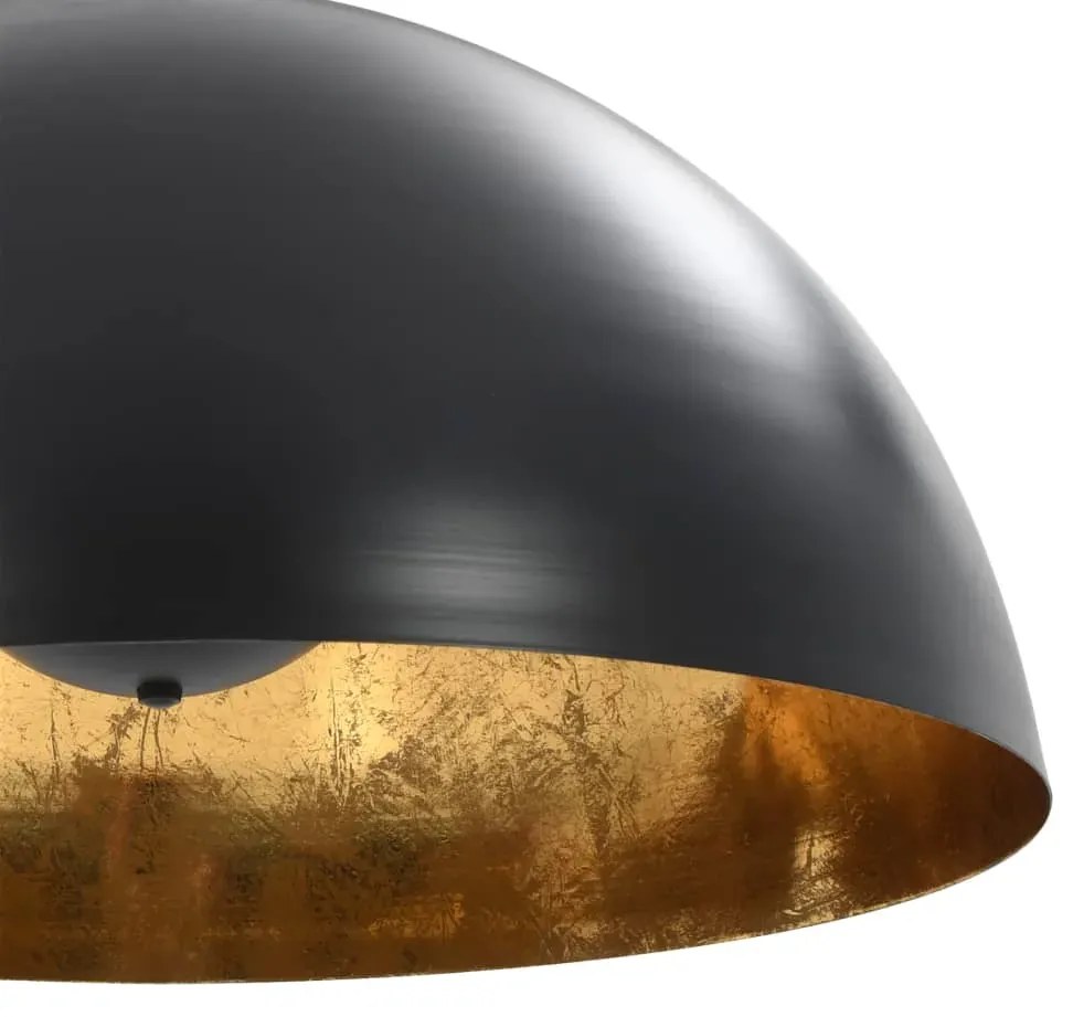 Czarno-złote lampy wiszące nad stół 2 sztuki - 4X EX105 H9-A34