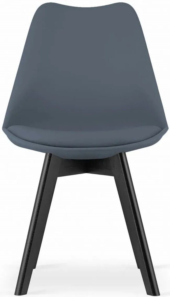 Zestaw grafitowych skandynawskich ergonomicznych krzeseł 4 szt. - Ares 4S