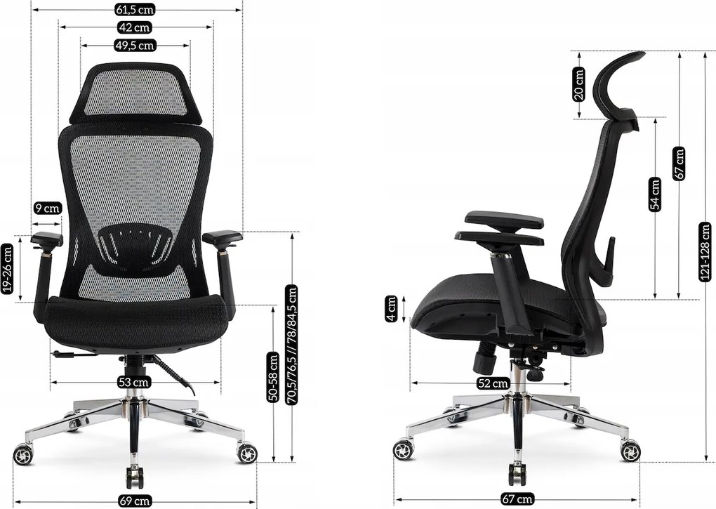 Fotel biurowy z podparciem lędźwiowym Litos