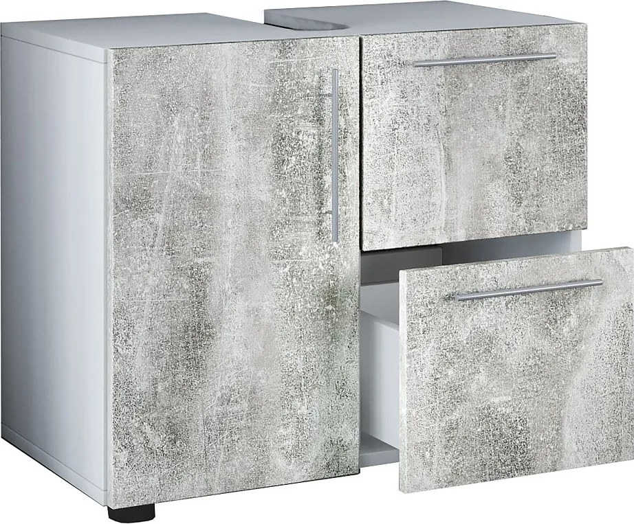 Drewniana szafka łazienkowa z szufladą Flandu