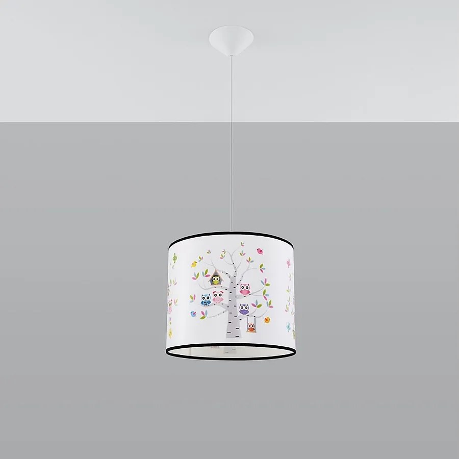 Lampy wiszące nowoczesny Gufo, PVC - 1 źródło światła 4000K - L.30 x H.82 cm - wielokolorowy