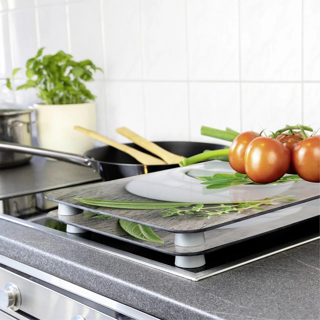 Szklane płyty ochronne HERB GARDEN na kuchenkę – 2 sztuki, WENKO