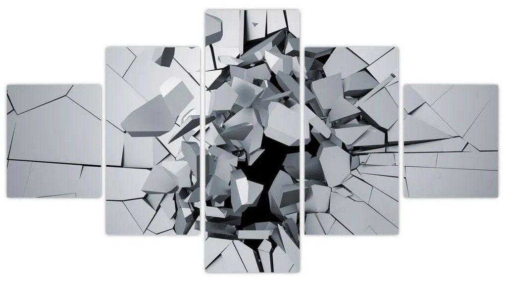 Obraz abstrakcja 3D (125x70 cm)