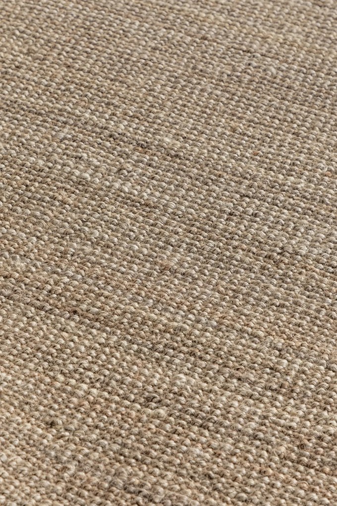 Dywan naturalny jutowy ręcznie tkany Boucle brązowo-szary 80 cm x 200 cm