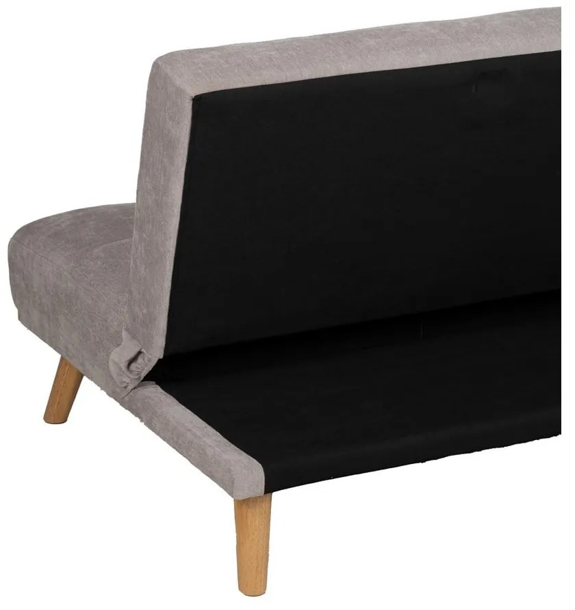 Jasnoszara rozkładana sofa z tkaniny szenilowej 178 cm – Ixia