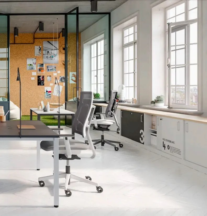 Szafka biurowa przesuwna EASY SPACE CABINET S 1.5-OH 100cm czarna zamykana NOWY STYL