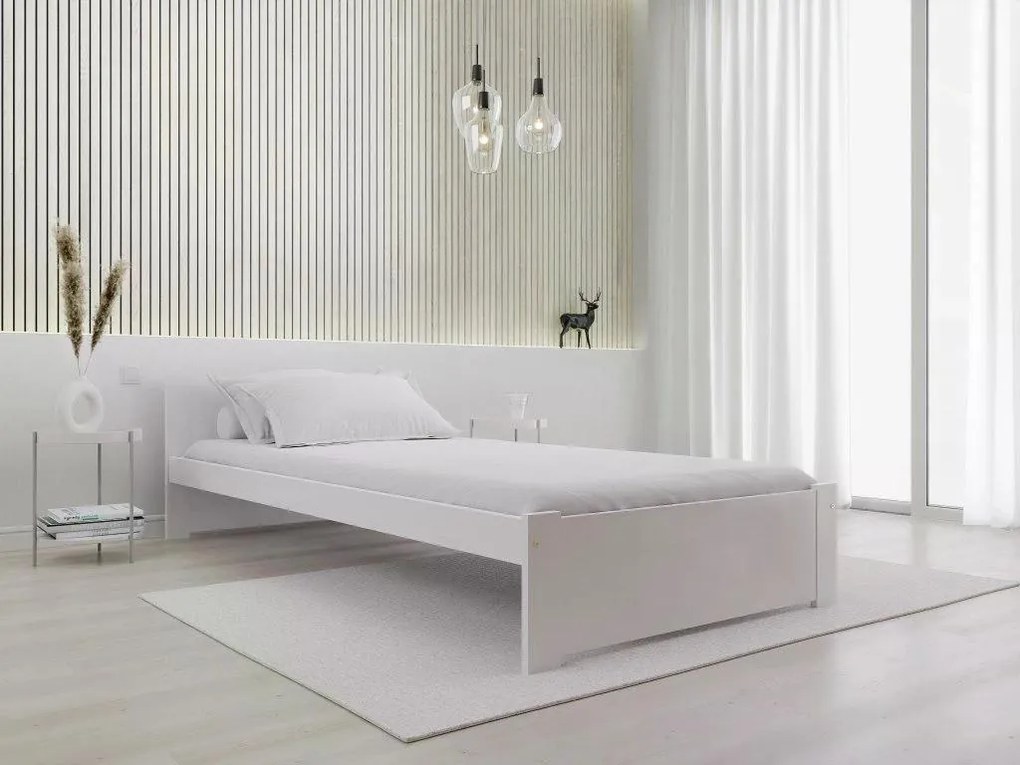 Łóżko IKAROS 80 x 200 cm, białe Materac: Materac Coco Maxi 20 cm