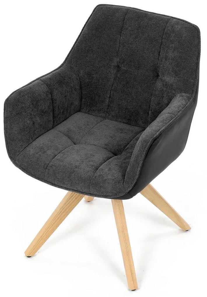 Zestaw krzeseł do jadalni HC-D7180 GREY2, 2 szt.