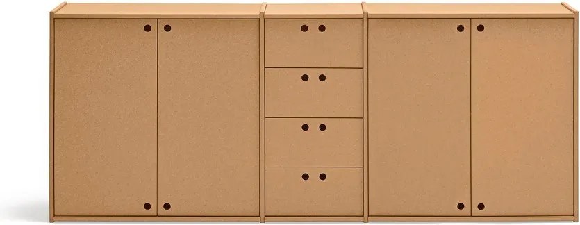 Komoda w naturalnym kolorze 197x80x40 cm Wally – Teulat