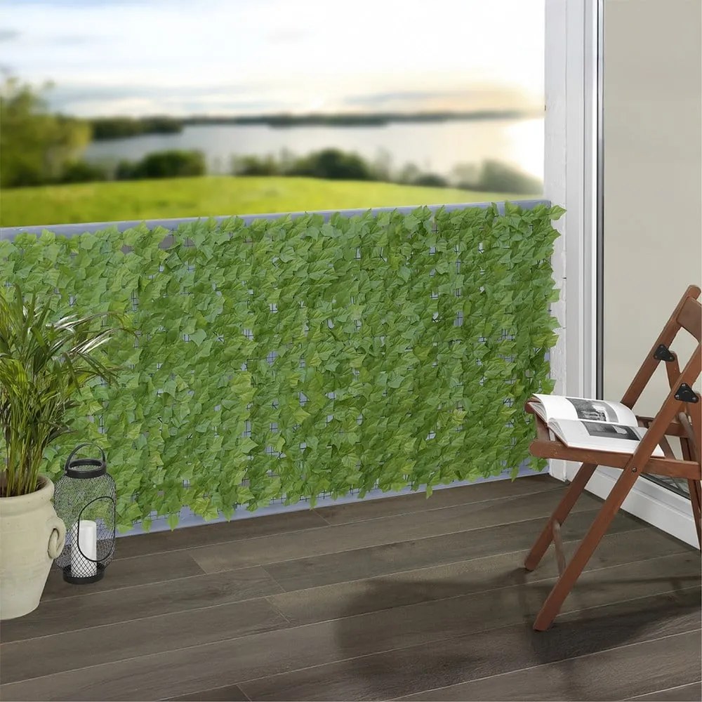 Zielona plastikowa osłona balkonowa 300x100 cm Ivy – Maximex