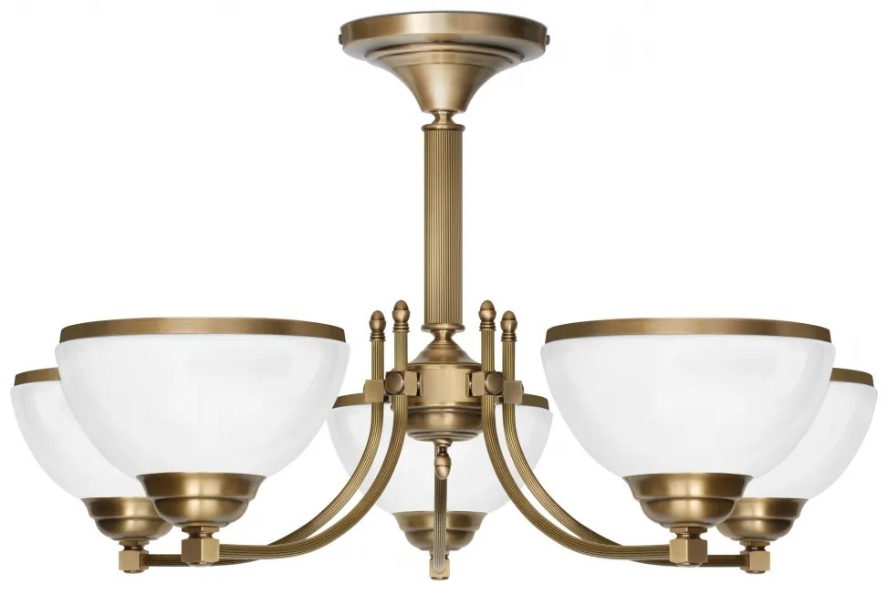 Niski żyrandol mosiężny R-S5AK