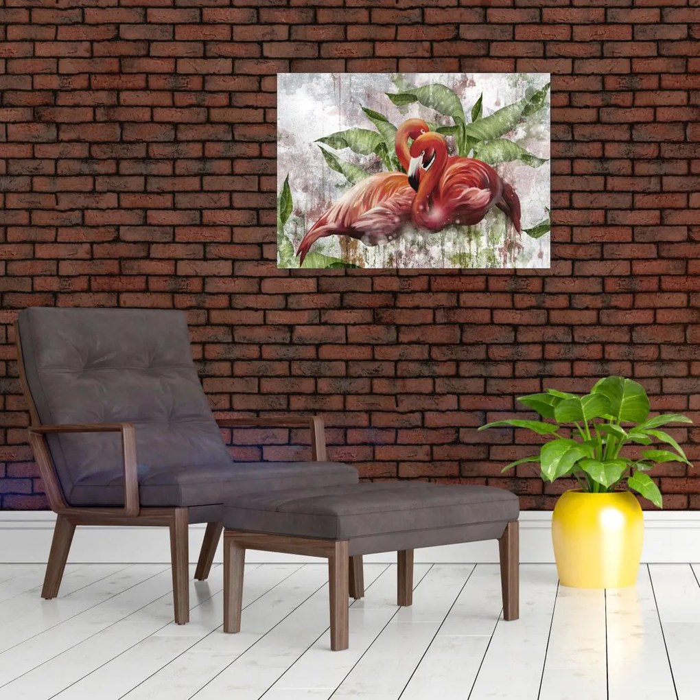 Obraz - Flamingi (70x50 cm)