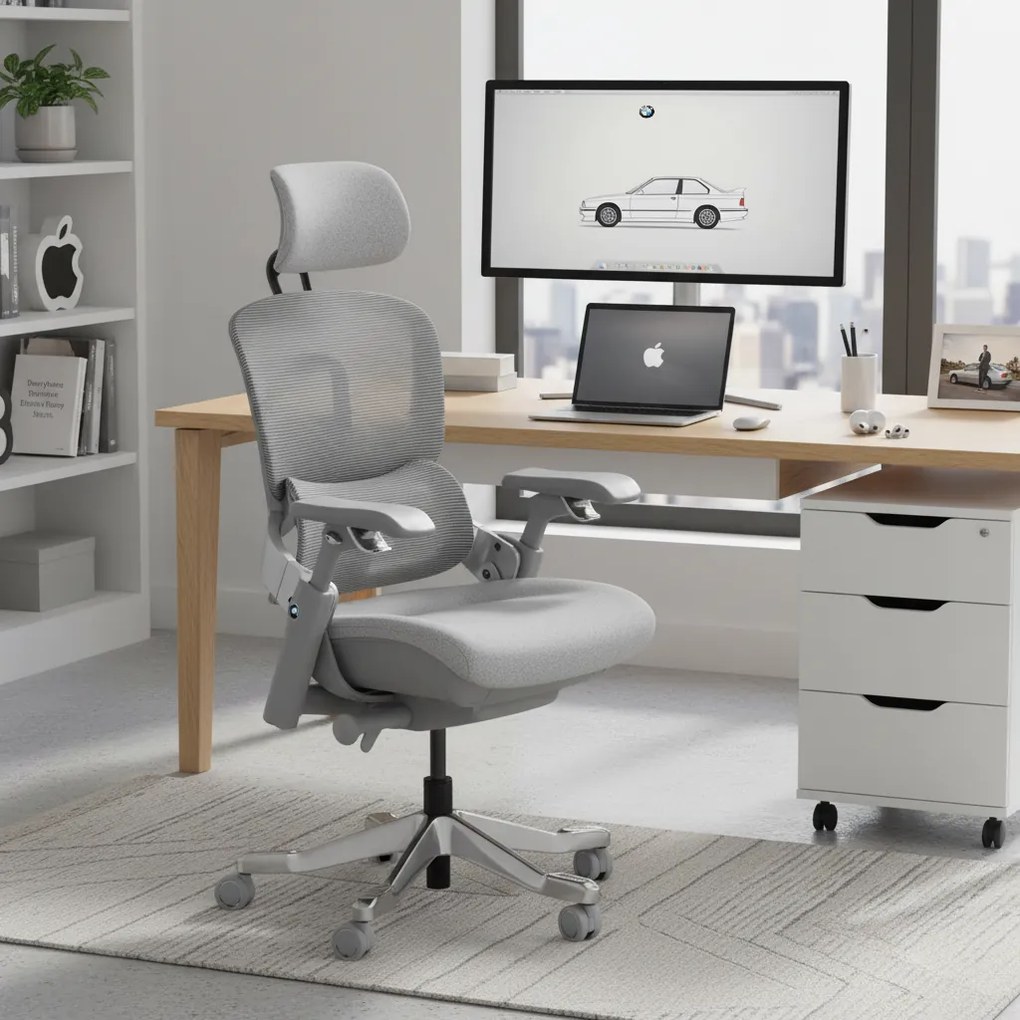 Krzesło biurowe TENSO, szary