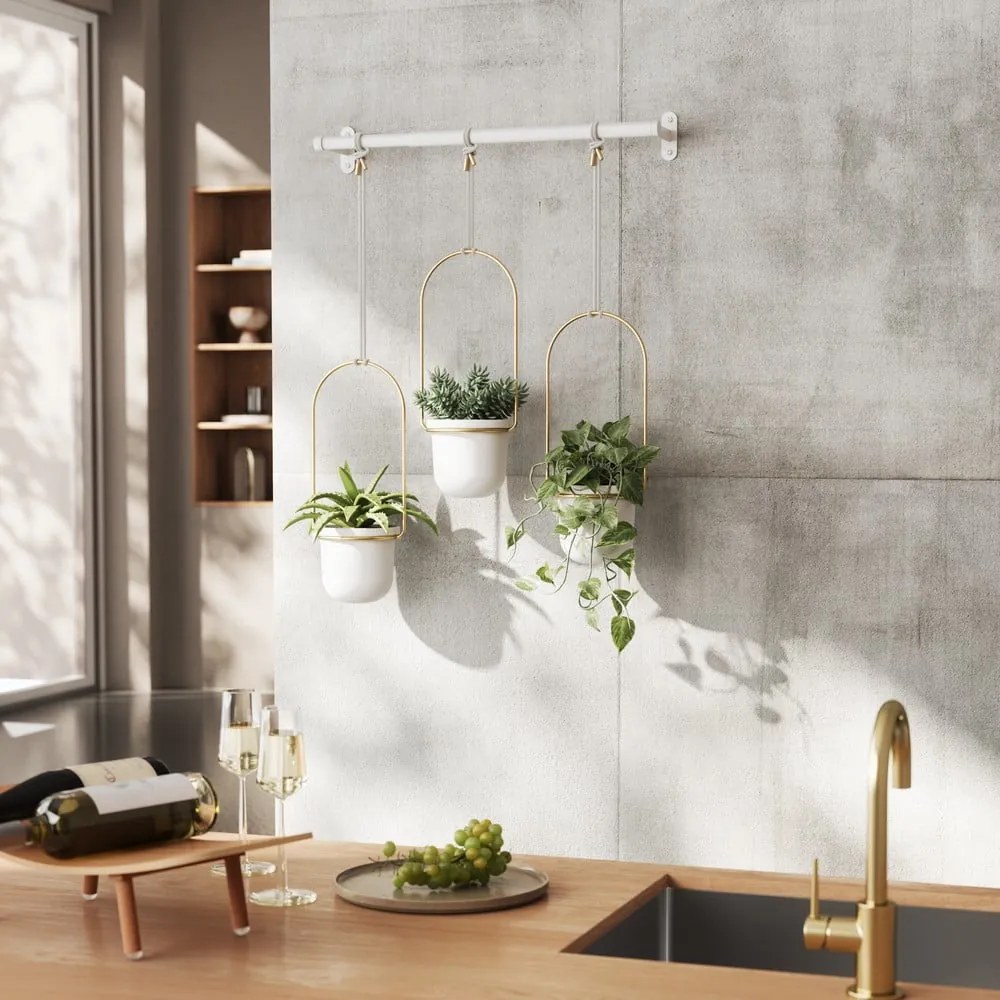 Plastikowe wiszące osłonki na doniczki na zioła zestaw 3 szt. ø 7,5 cm Triflora – Umbra