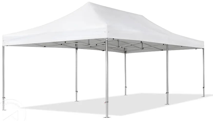 TOOLPORT 4x8 m Namiot Ekspresowy, PROFESSIONAL Alu 50mm, ze ścianami bocznymi, okna panoramiczne, biały - (59064)