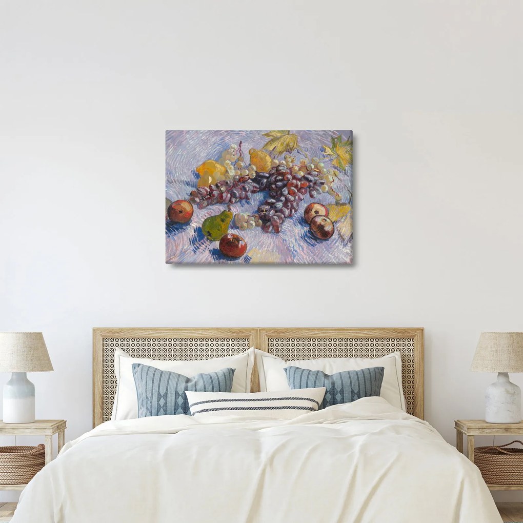 Obraz - Vincent van Gogh, Grapes, Lemons, Pears, and Apples, reprodukcje (70x50 cm)