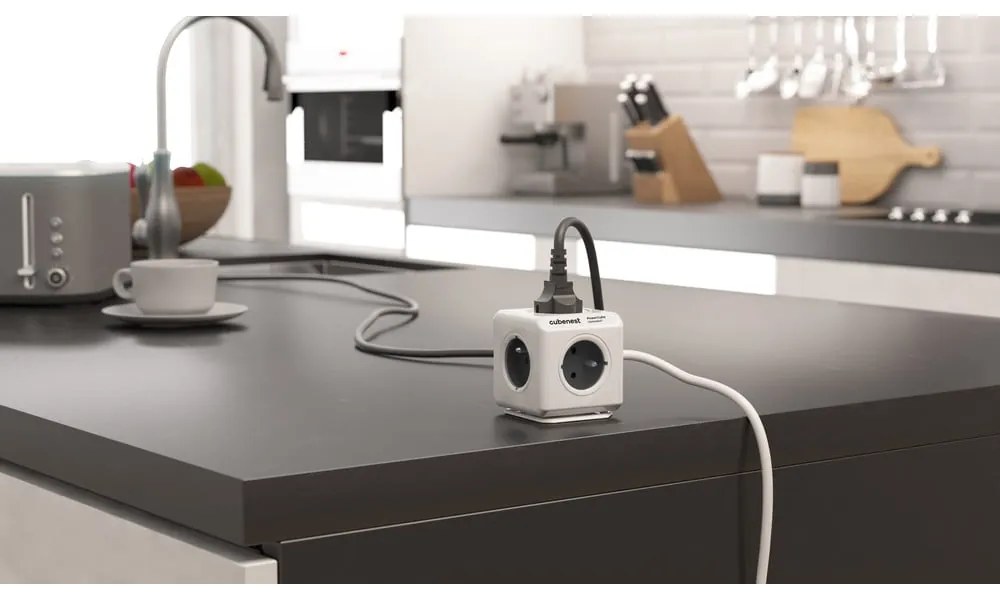 Rozgałęźnik do gniazdka 13 cm PowerCube Extended – Cubenest