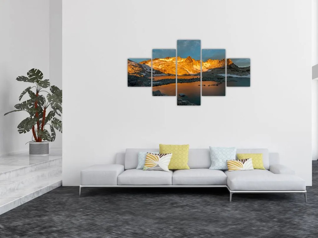 Obraz krajobrazu wysokogórskiego (125x70 cm)