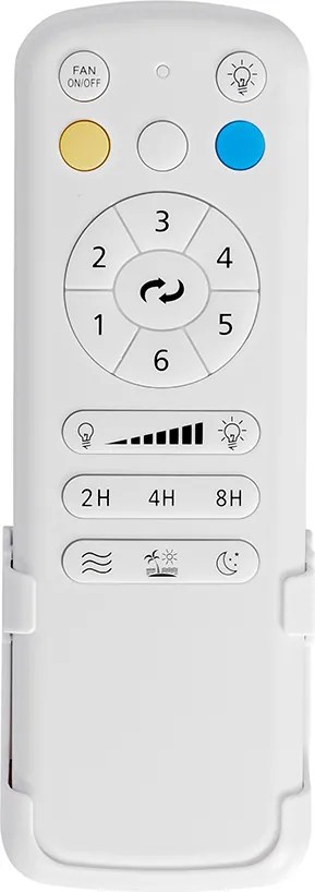 Czarny wentylator sufitowy z drewnem 131,5 cm z możliwością ściemniania LED z pilotem - Jerri