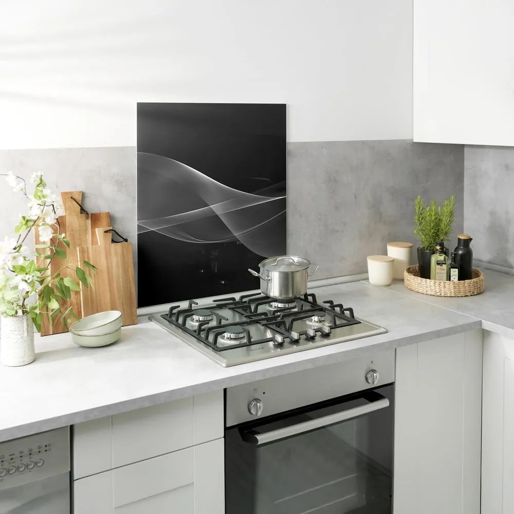Płyta ochronna na ścianę przy kuchence ze szkła hartowanego 70x60 cm Smoke – Wenko
