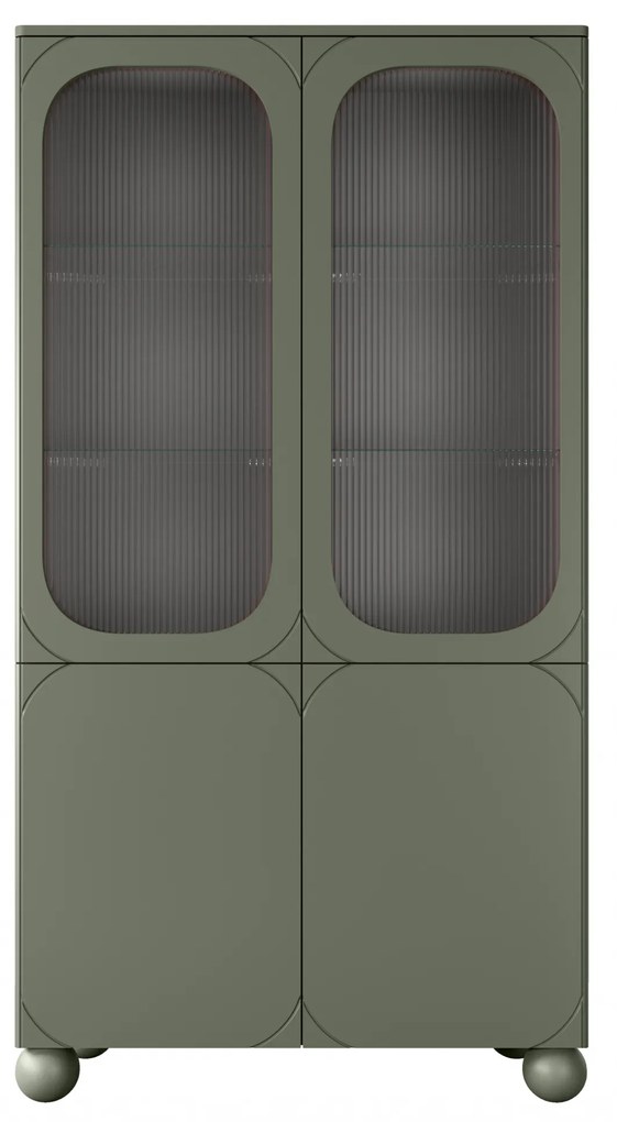 Witryna Sonatia II do salonu 100 cm - oliwka