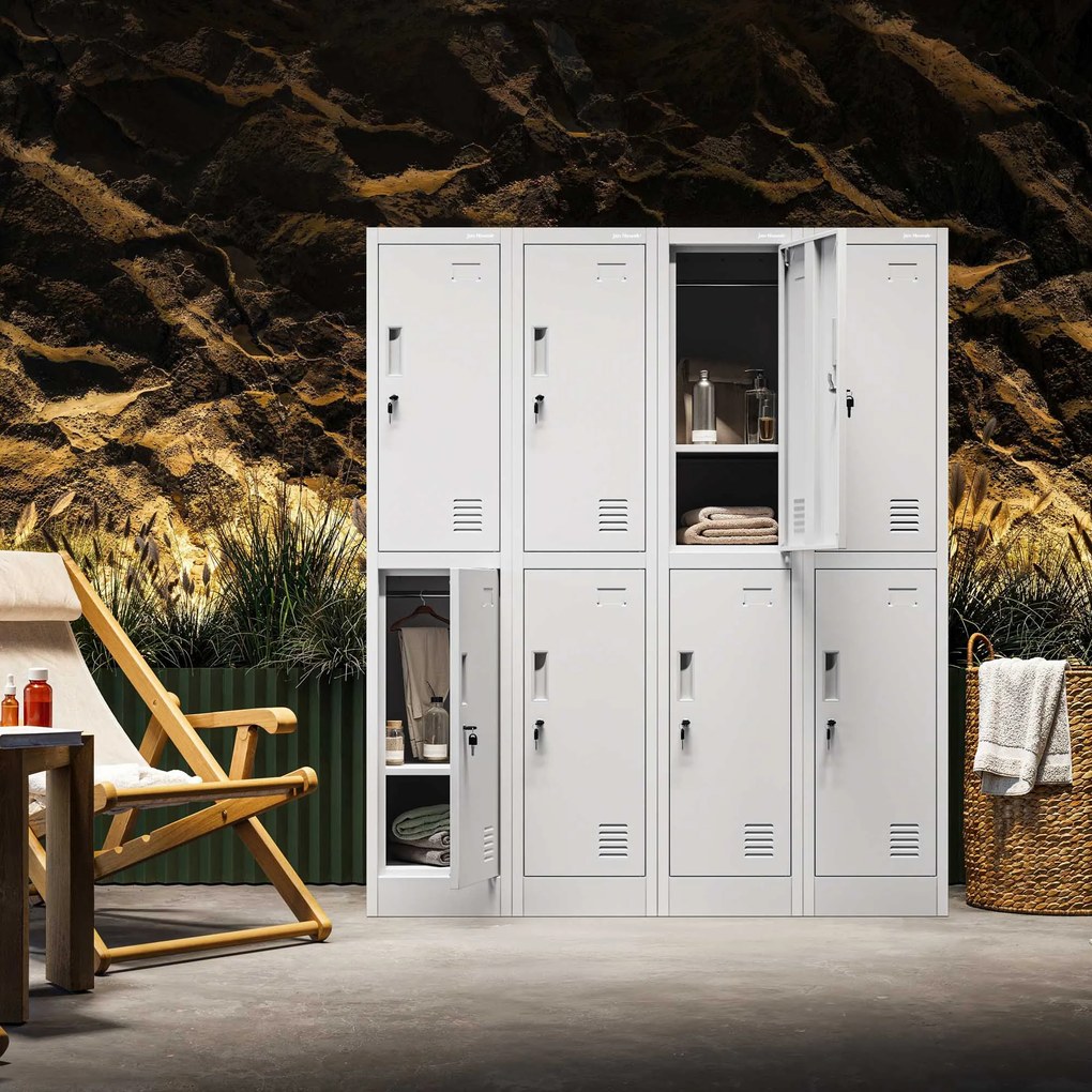 Szafka socjalna ubraniowa BHP szara: IGOREK 1 Plus