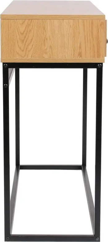 Konsola z dwoma szufladami Abbot w stylu loft