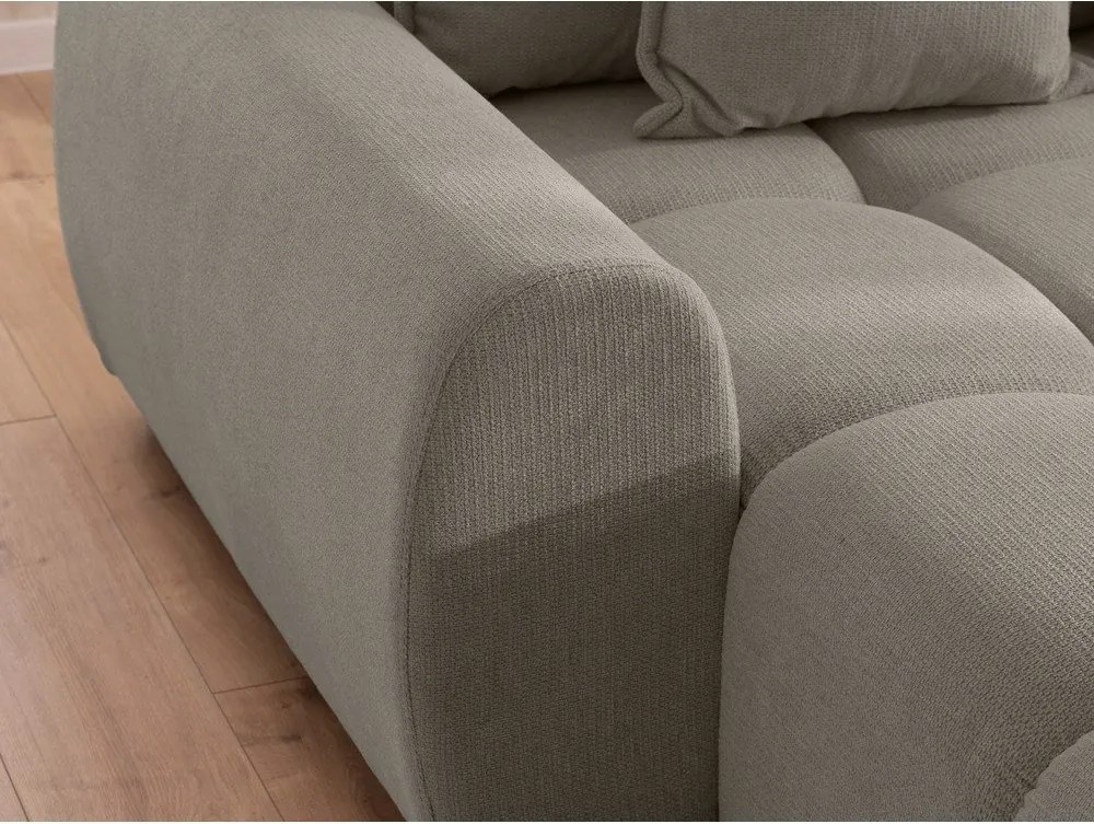 Szarobrązowy narożnik (lewostronny/z szezlongiem) Albane – Ropez